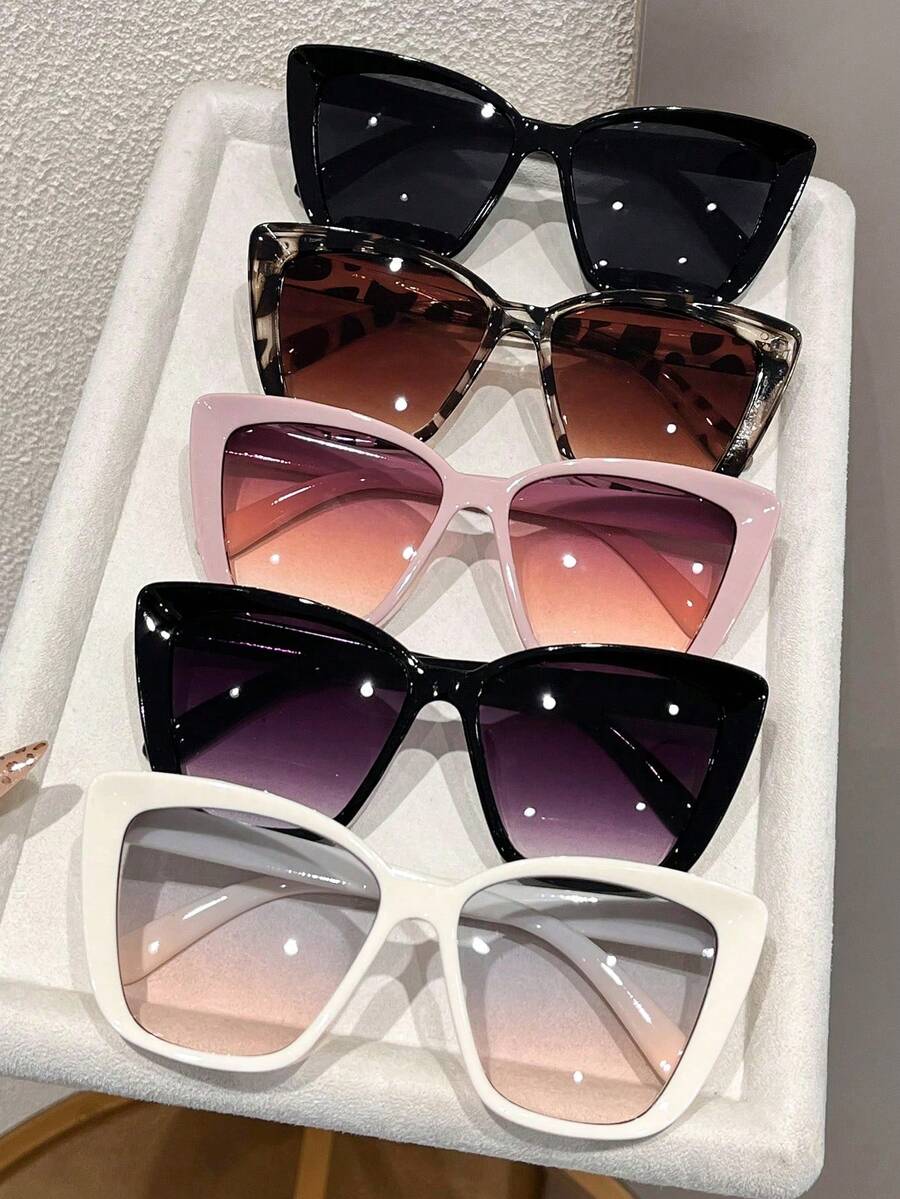 Men Accessories For Beach - Womens Plastic Cat Eye Geometric Sunglasses