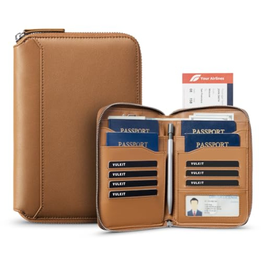 Passport Wallet Rfid - Leather Passport Holder for 4-8 Passports