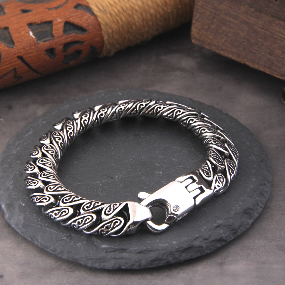 Men'S Accessories Hand Bands - Man Bracelet Homme 12MM Wide Stainless