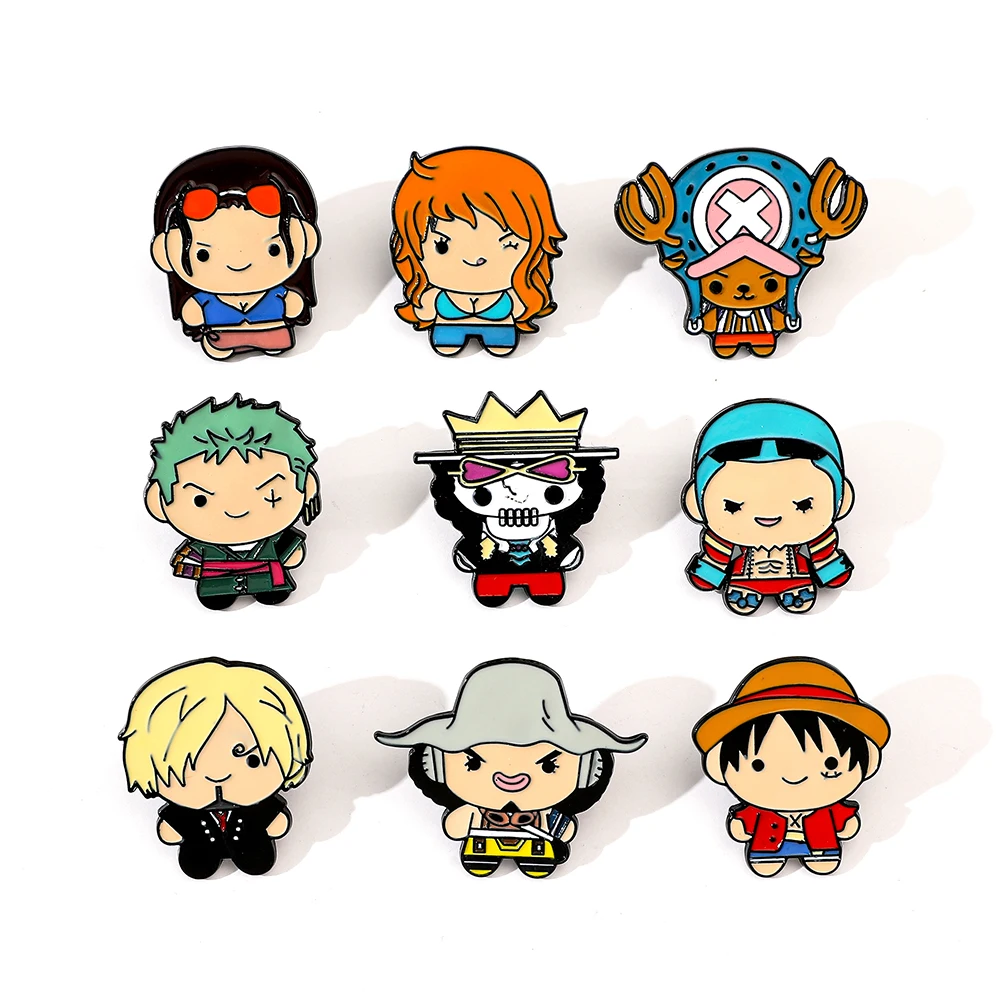 Lapel Pin Enamel - 9 Pcs Creative Cartoon Brooch Anime