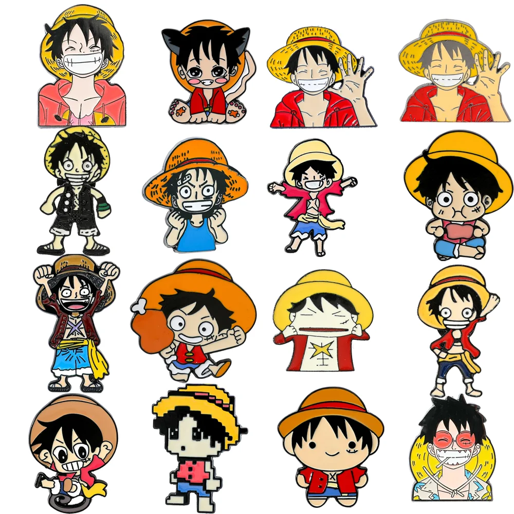 Lapel Pin Enamel - 16 Pcs Cartoon Character Brooch Creative