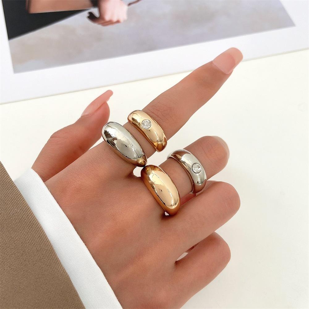 Men Accessories Low Price - WANZHI【Ultra Low Price】Minimalist Metal Zircon Open