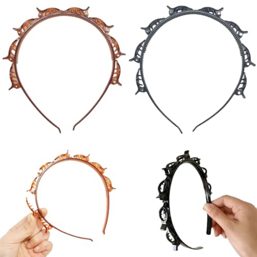 Men Accessories For Beach - 2 Pack Braided Hairstyle Headband with