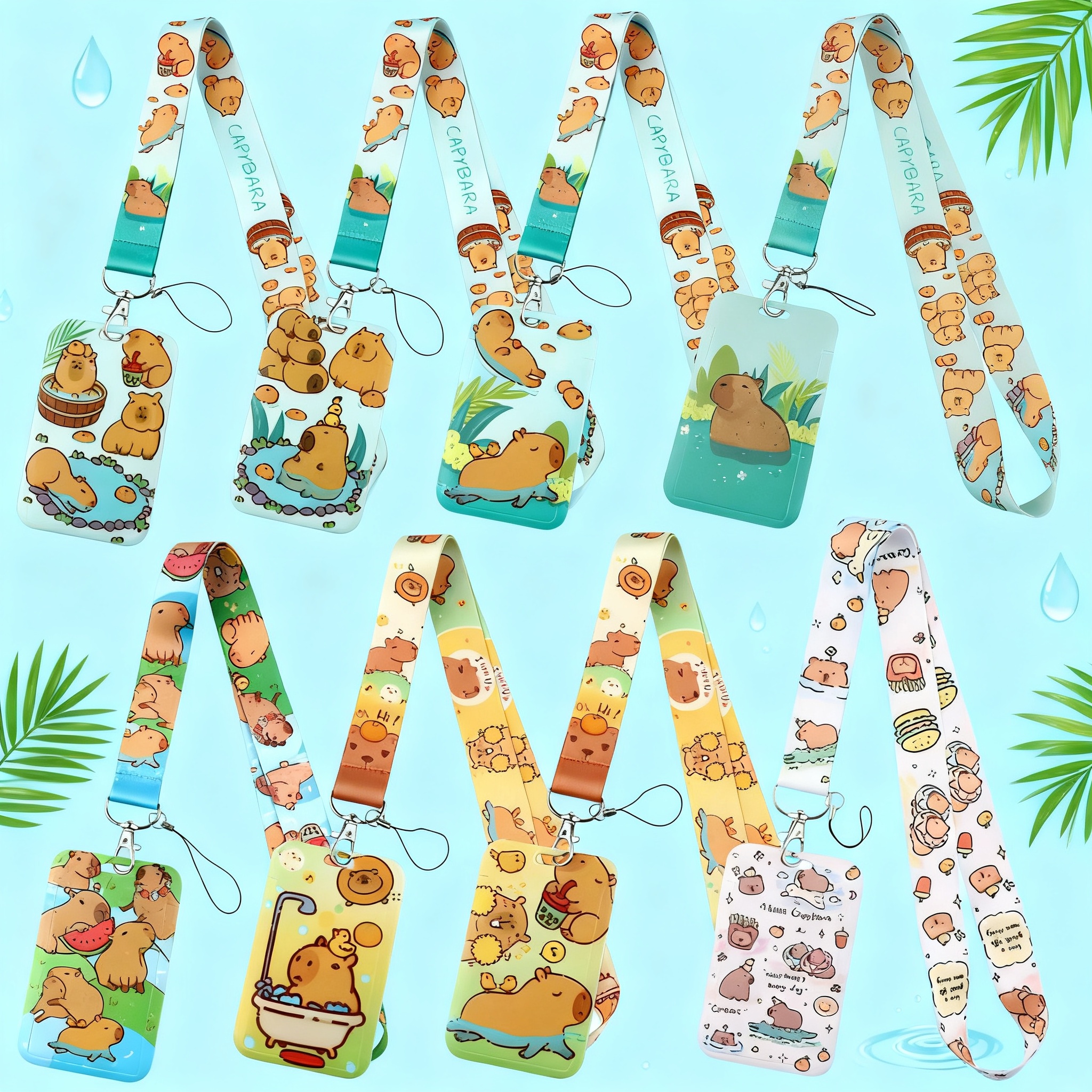 Men'S Accessories Japan - Cute Capybara Lanyards for Key Holder