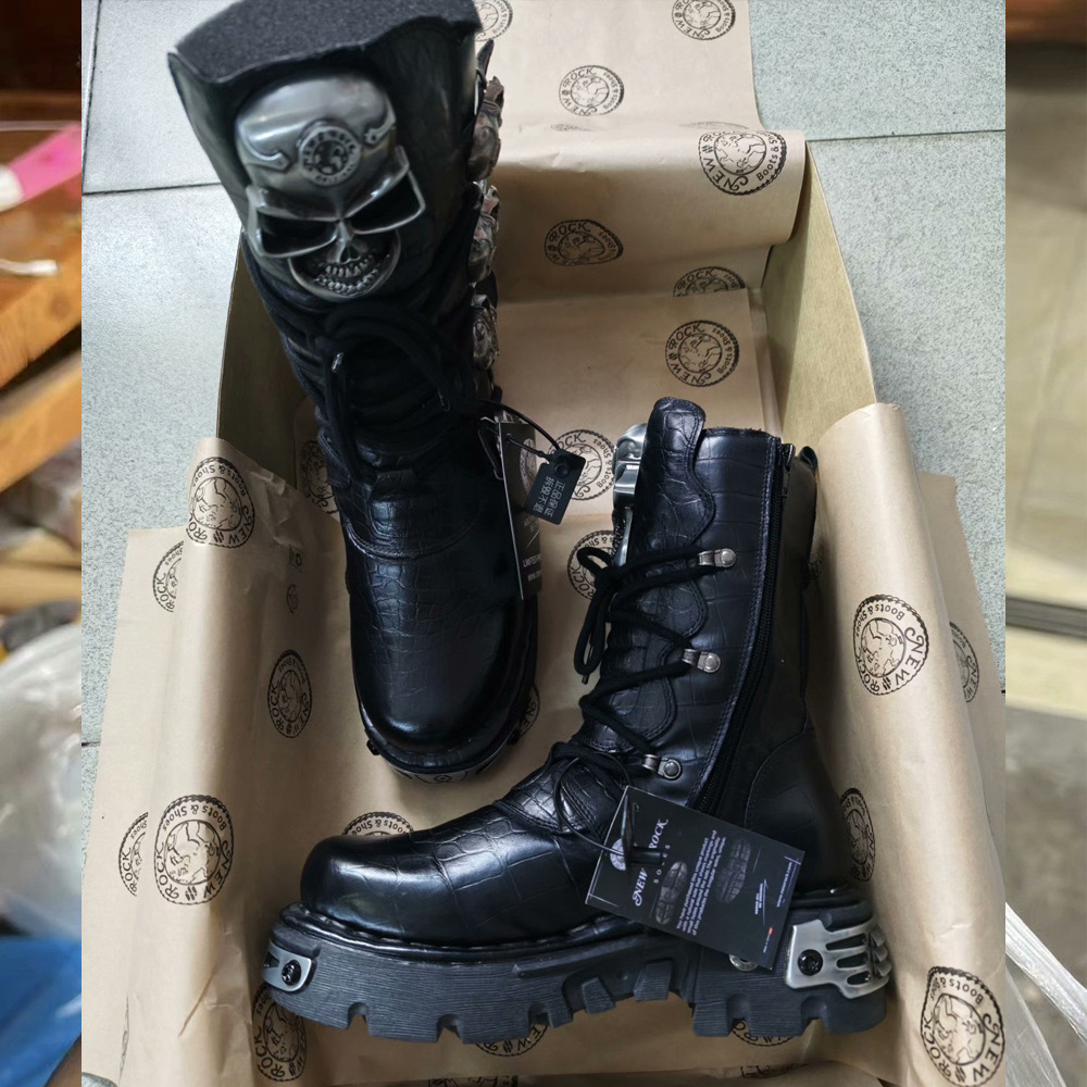 Men'S Accessories Leather - Fashion Genuine Leather Men's Motorcycle Boots