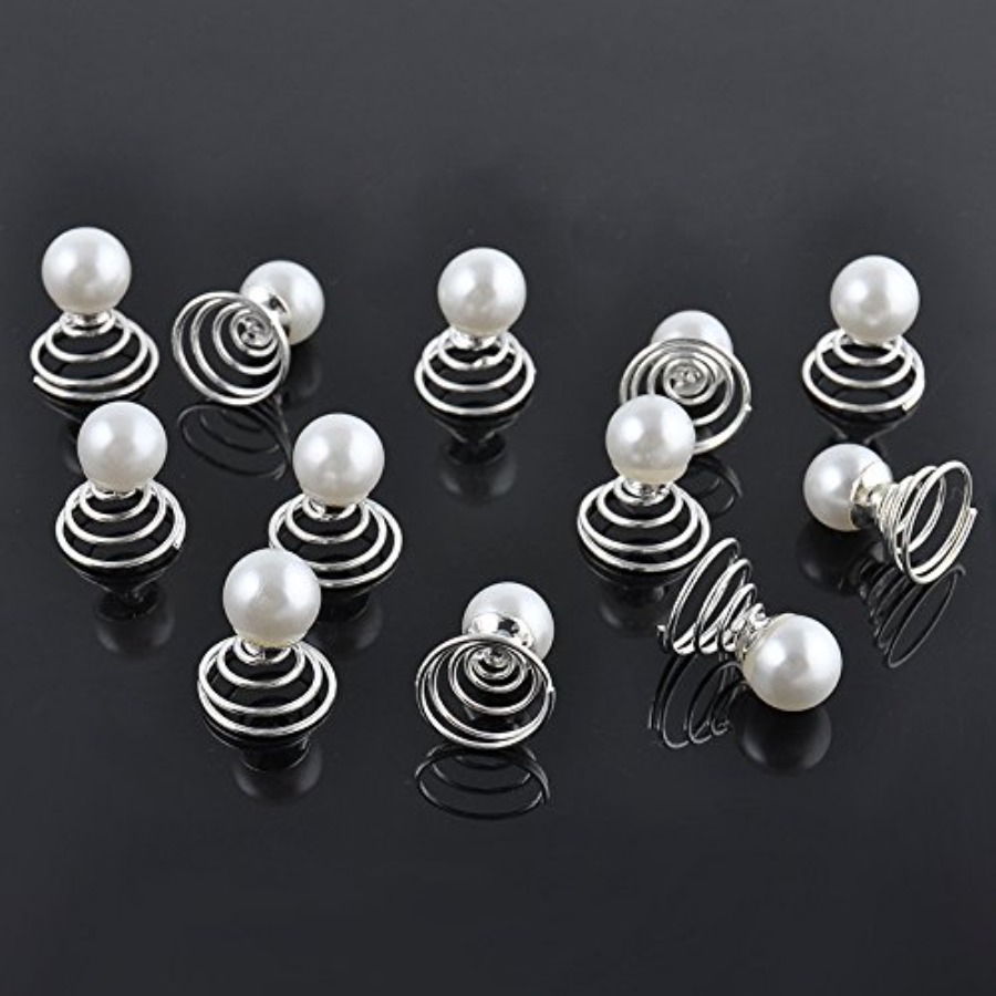 Men Accessories For Beach - Chris.W 12Pcs Spiral Hair Pins Swirl