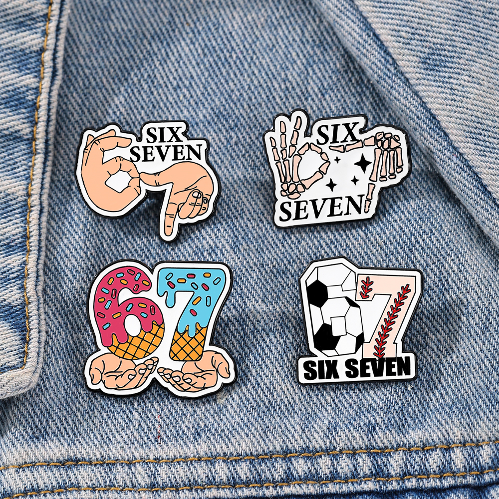 Lapel Pin Enamel - 4pcs Set Cute Enamel Football Pins
