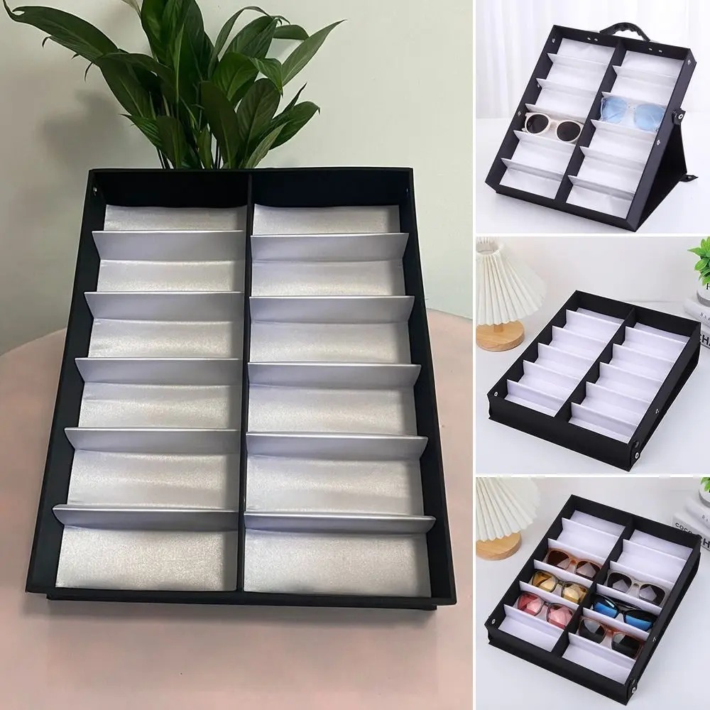 Men'S Accessories Tray - 12/18 Slots /Grid Glasses Storage Box