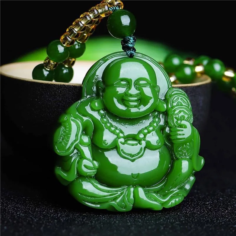 Chinese Green Jade Maitreya Bu – Men'S Vegan Accessories recenzja i cena