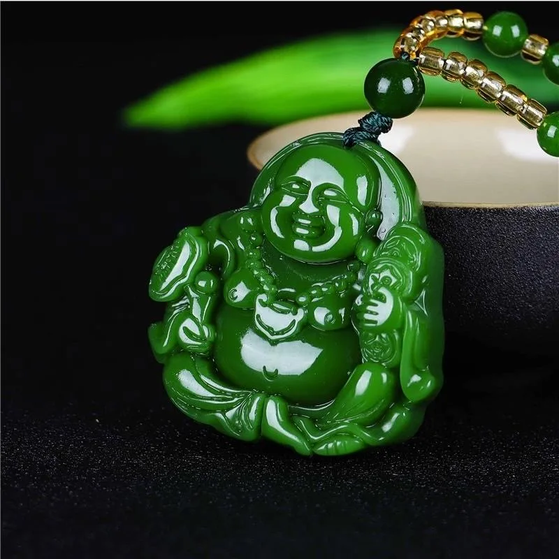 Chinese Green Jade Maitreya Bu – Men'S Vegan Accessories recenzja i cena