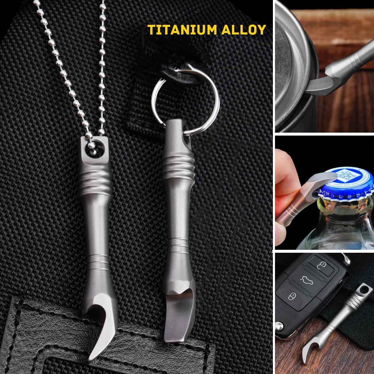 TC4 Titanium Alloy Crowbar Min – Keychain Multi Tool recenzja i cena
