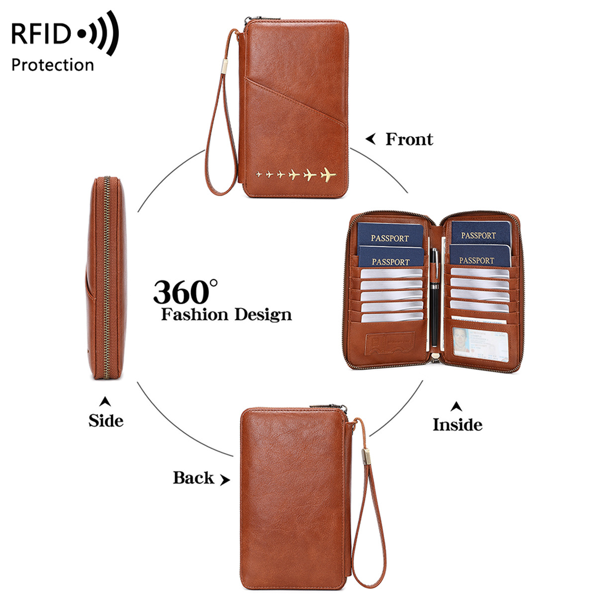 Trendy Airplane Design RFID Bl – Passport Wallet Rfid recenzja i cena