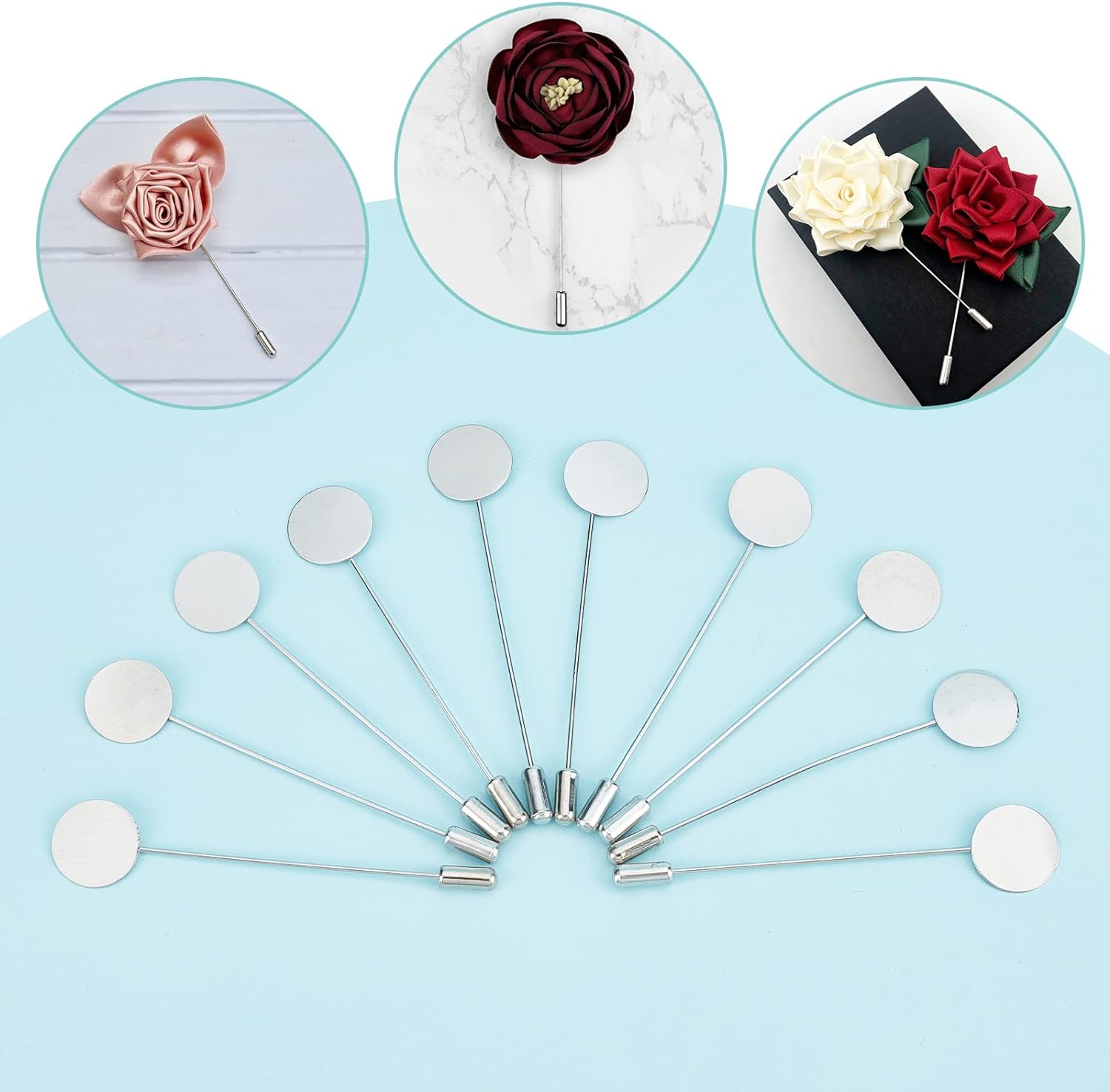1 Box 60Pcs Round Tray Lapel P – Men'S Accessories Tray recenzja i cena