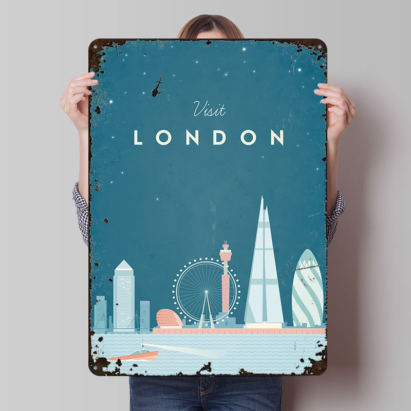 London Metal Poster Custom Wal – Men'S Accessories London recenzja i cena