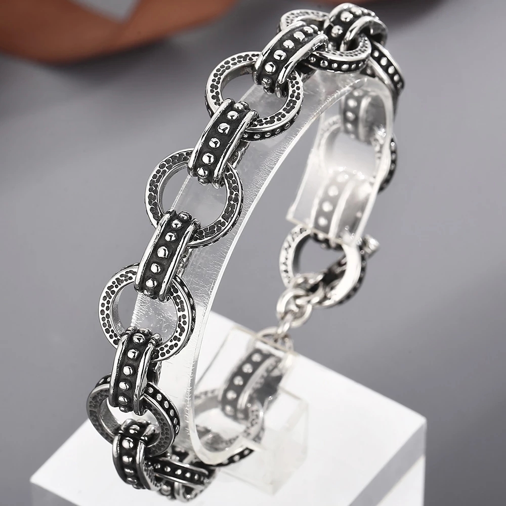 13mm Punk Retro Bike Biker Cha – Men'S Accessories Hand Bands recenzja i cena