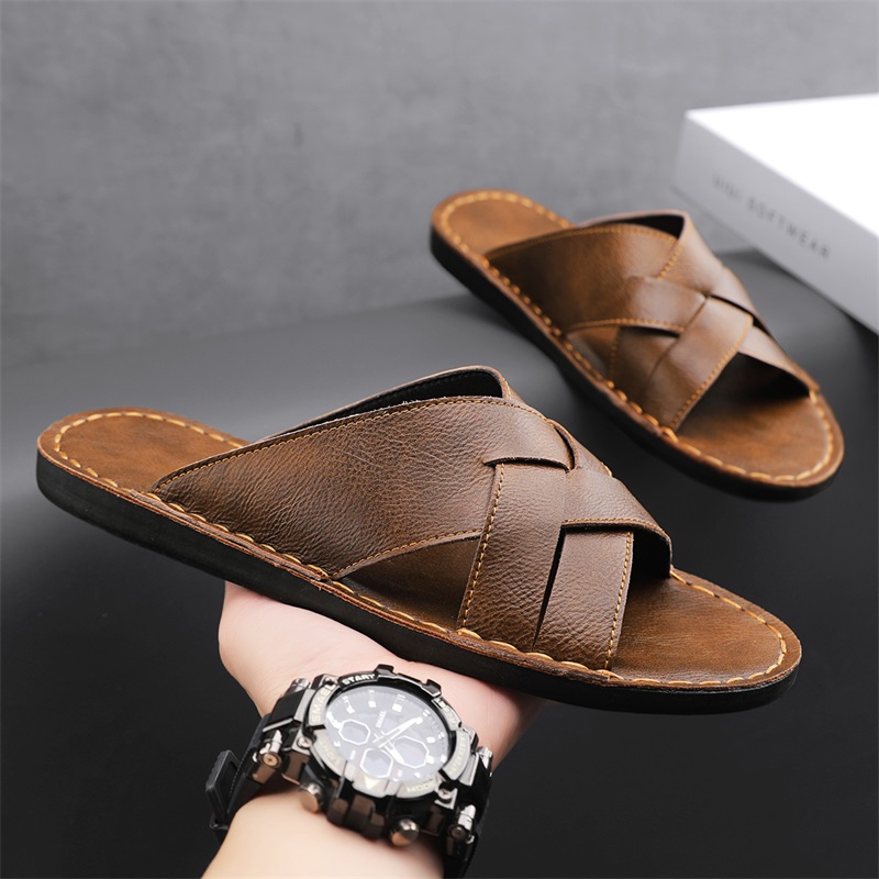 Genuine Leather Men Casual San – Men'S Accessories Leather recenzja i cena