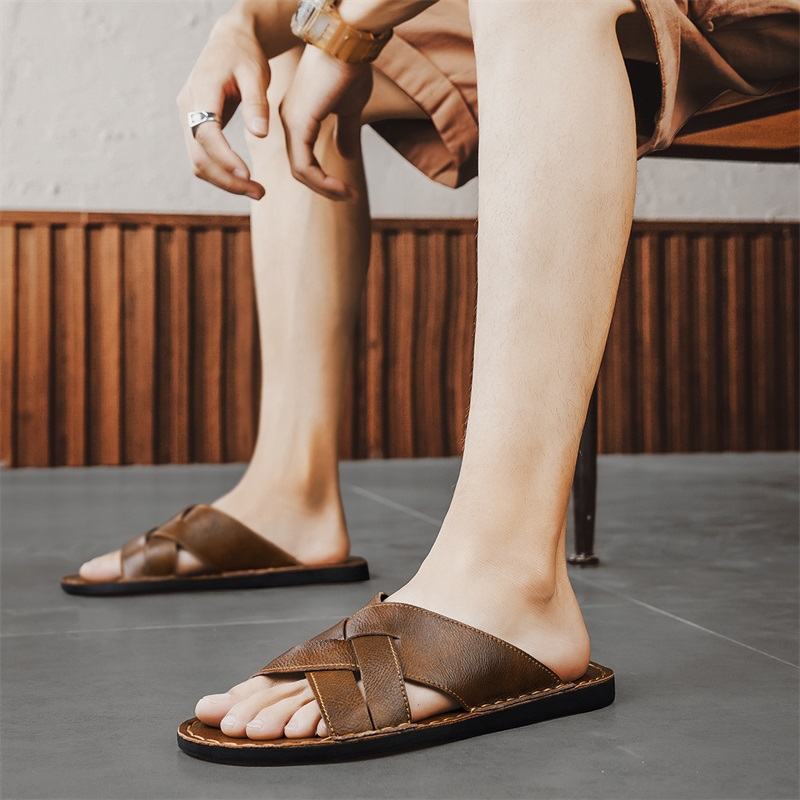 Genuine Leather Men Casual San – Men'S Accessories Leather recenzja i cena