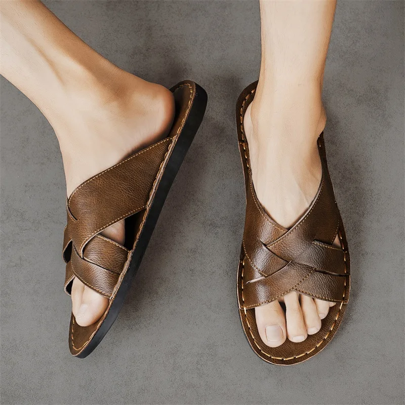 Genuine Leather Men Casual San – Men'S Accessories Leather recenzja i cena
