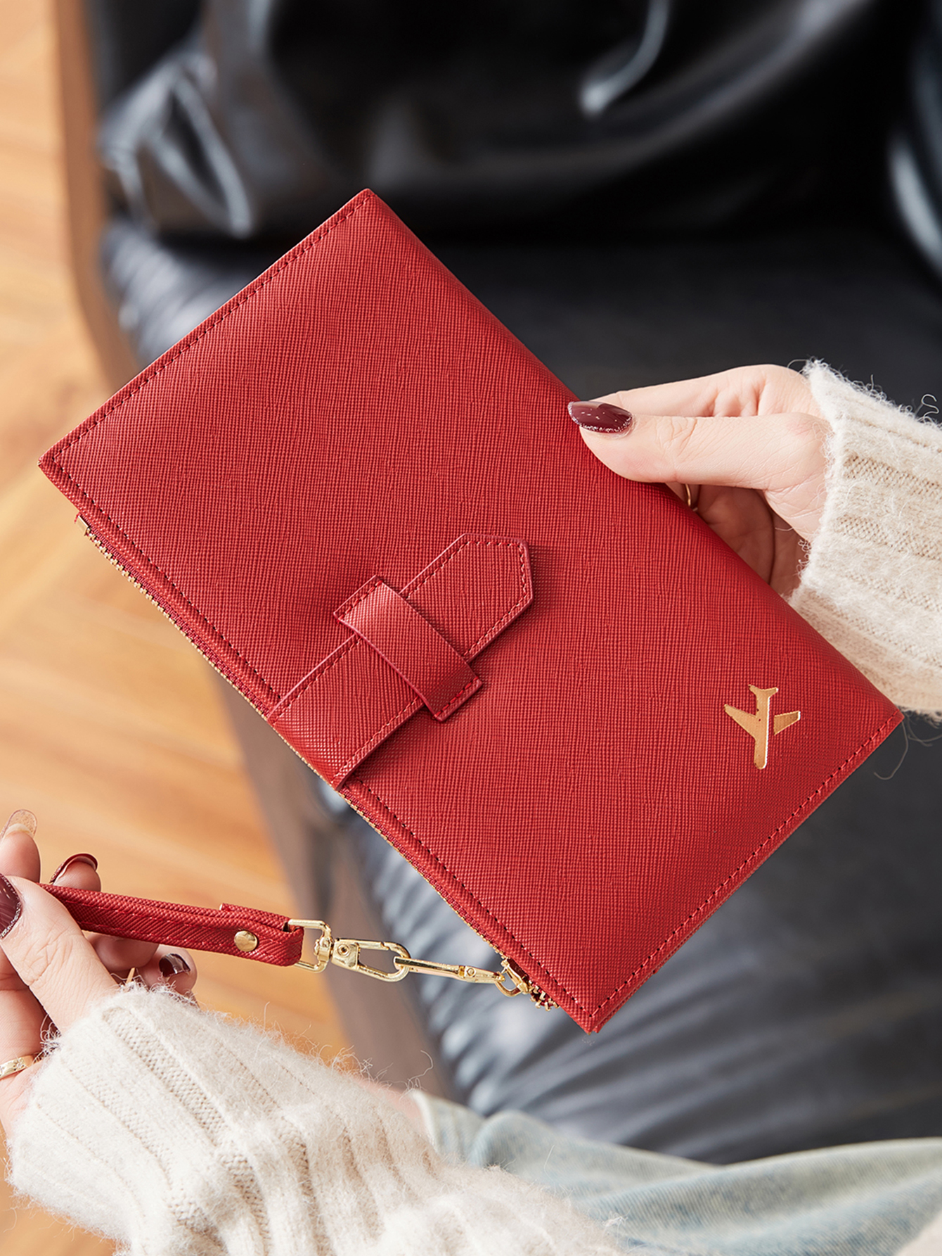 Fashionable PU leather airplan – Passport Wallet Rfid recenzja i cena