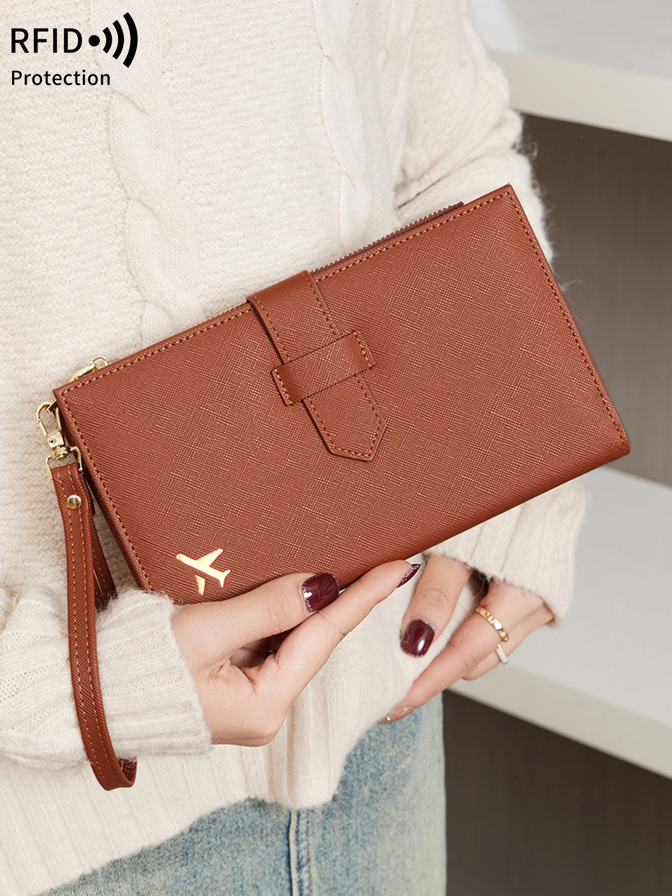 Fashionable PU leather airplan – Passport Wallet Rfid recenzja i cena