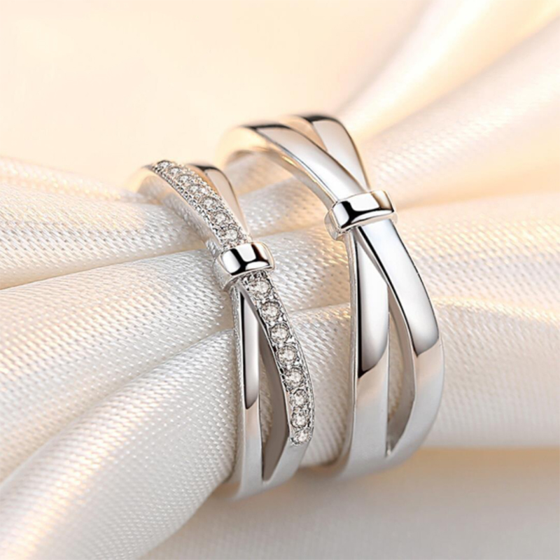 Romantic Bowknot Couple Rings  – Men'S Accessories Hand Bands recenzja i cena
