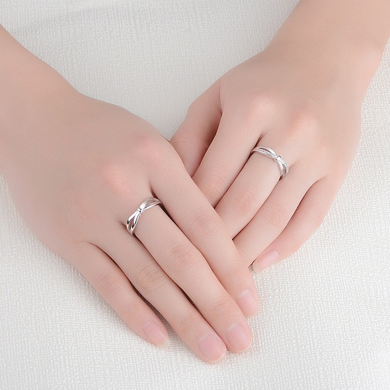 Romantic Bowknot Couple Rings  – Men'S Accessories Hand Bands recenzja i cena