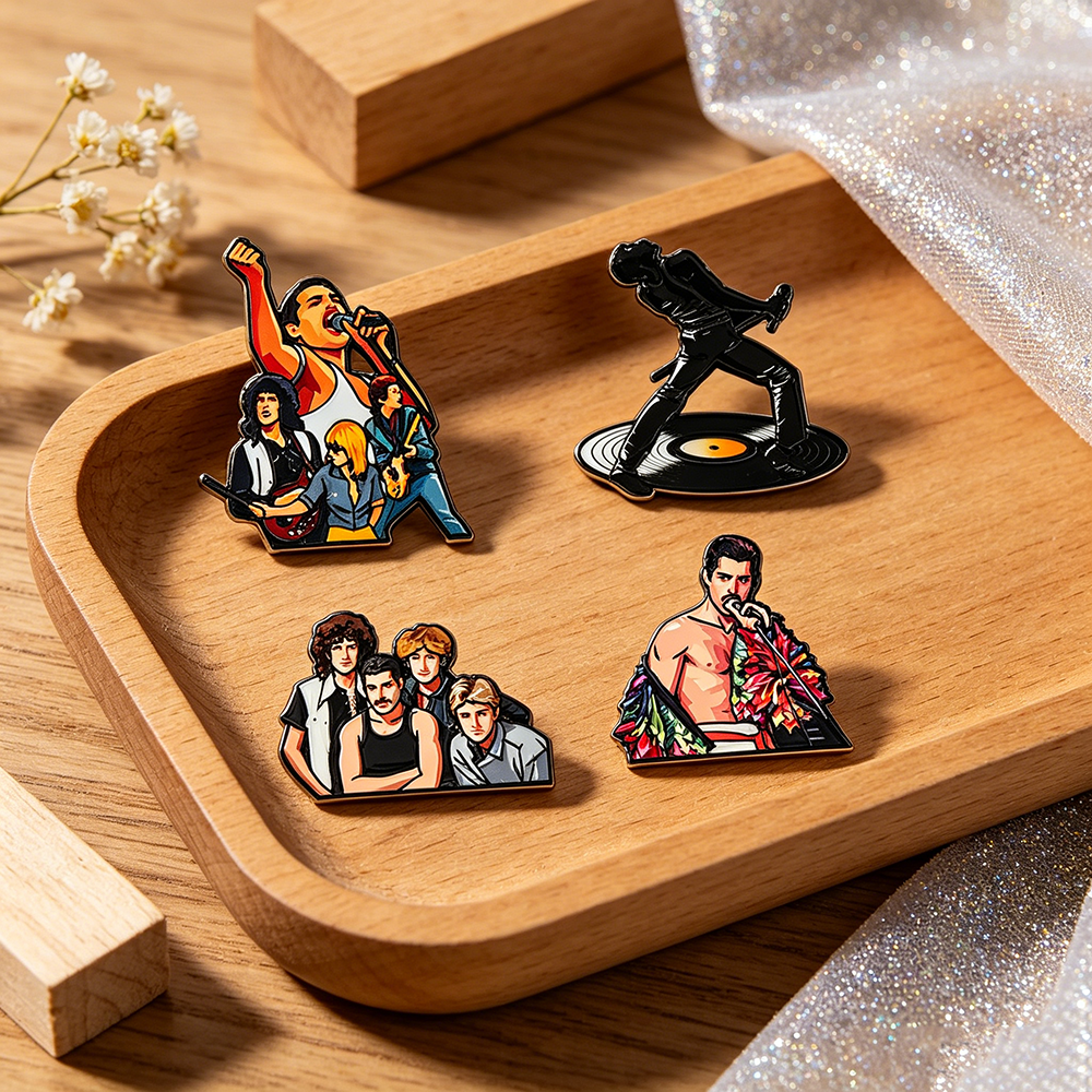 4pcs Classic Rock Band Enamel  – Lapel Pin Enamel recenzja i cena
