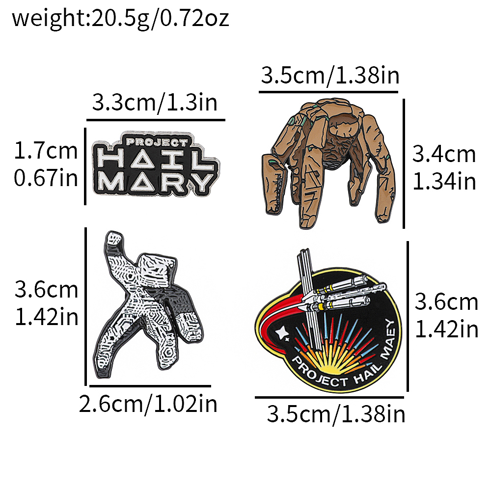 4pc Sci-Fi Enamel Pin Set Proj – Lapel Pin Enamel recenzja i cena
