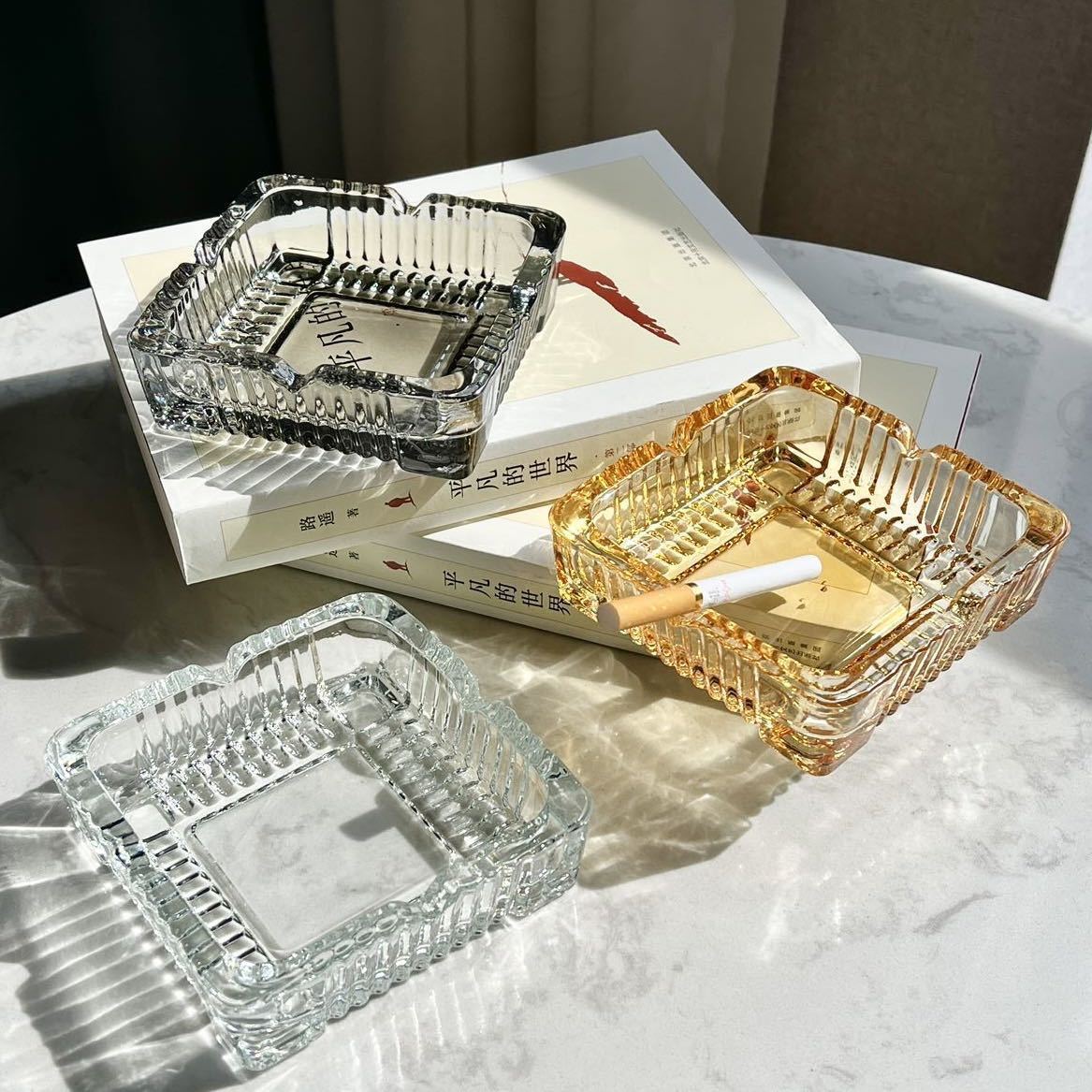 Transparent Glass Ashtray Ciga – Men'S Accessories Tray recenzja i cena