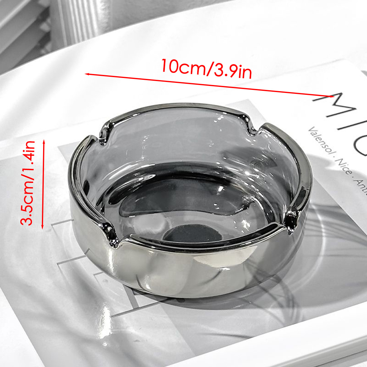 Transparent Glass Ashtray Ciga – Men'S Accessories Tray recenzja i cena