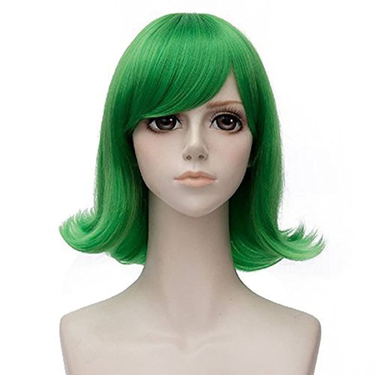Short Green Wavy Cosplay Wigs  – Men'S Vegan Accessories recenzja i cena