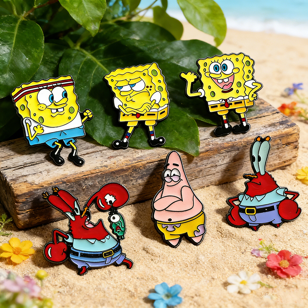 6 Pcs SpongeBob SquarePants An – Lapel Pin Enamel recenzja i cena