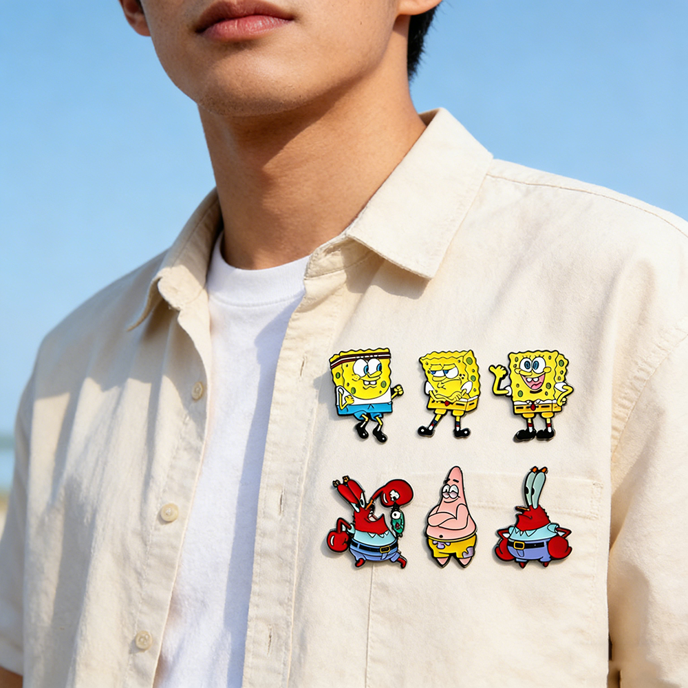 6 Pcs SpongeBob SquarePants An – Lapel Pin Enamel recenzja i cena