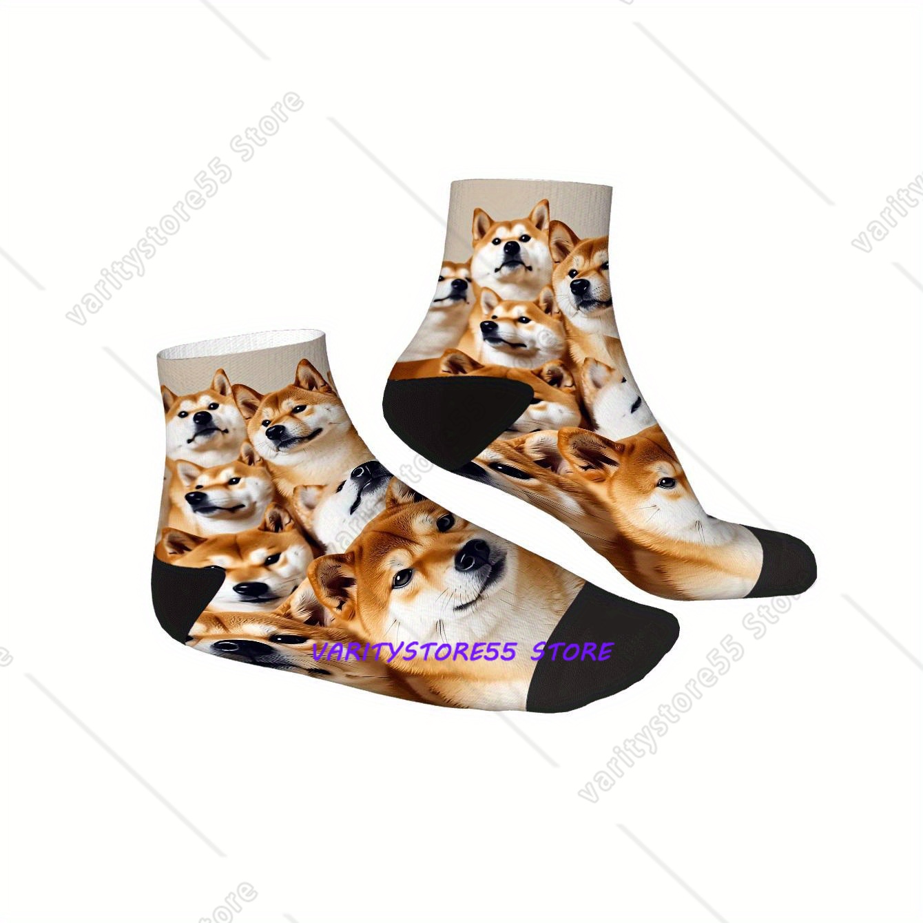 Cute Shiba Inu Print Ankle Soc – Men Accessories All recenzja i cena