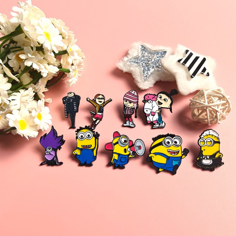 9pcs New Cute Cartoon Minions  – Lapel Pin Enamel recenzja i cena