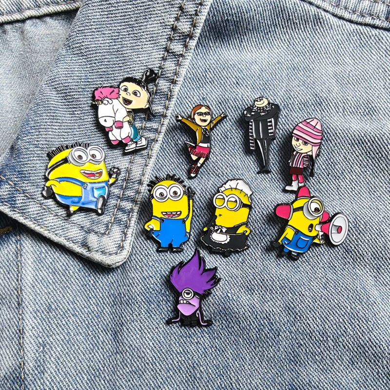 9pcs New Cute Cartoon Minions  – Lapel Pin Enamel recenzja i cena