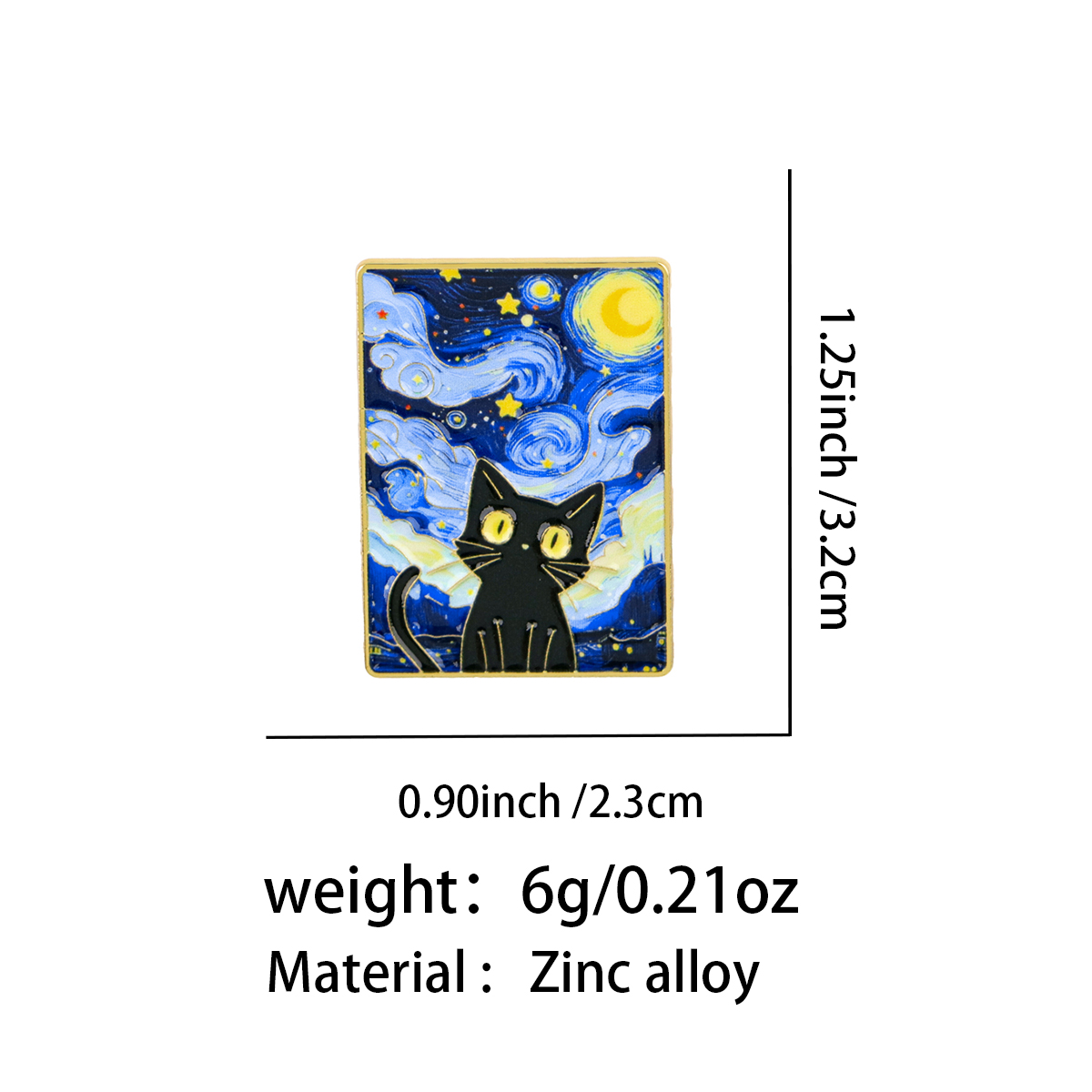 Starry Night by Van Gogh Blank – Lapel Pin Enamel recenzja i cena