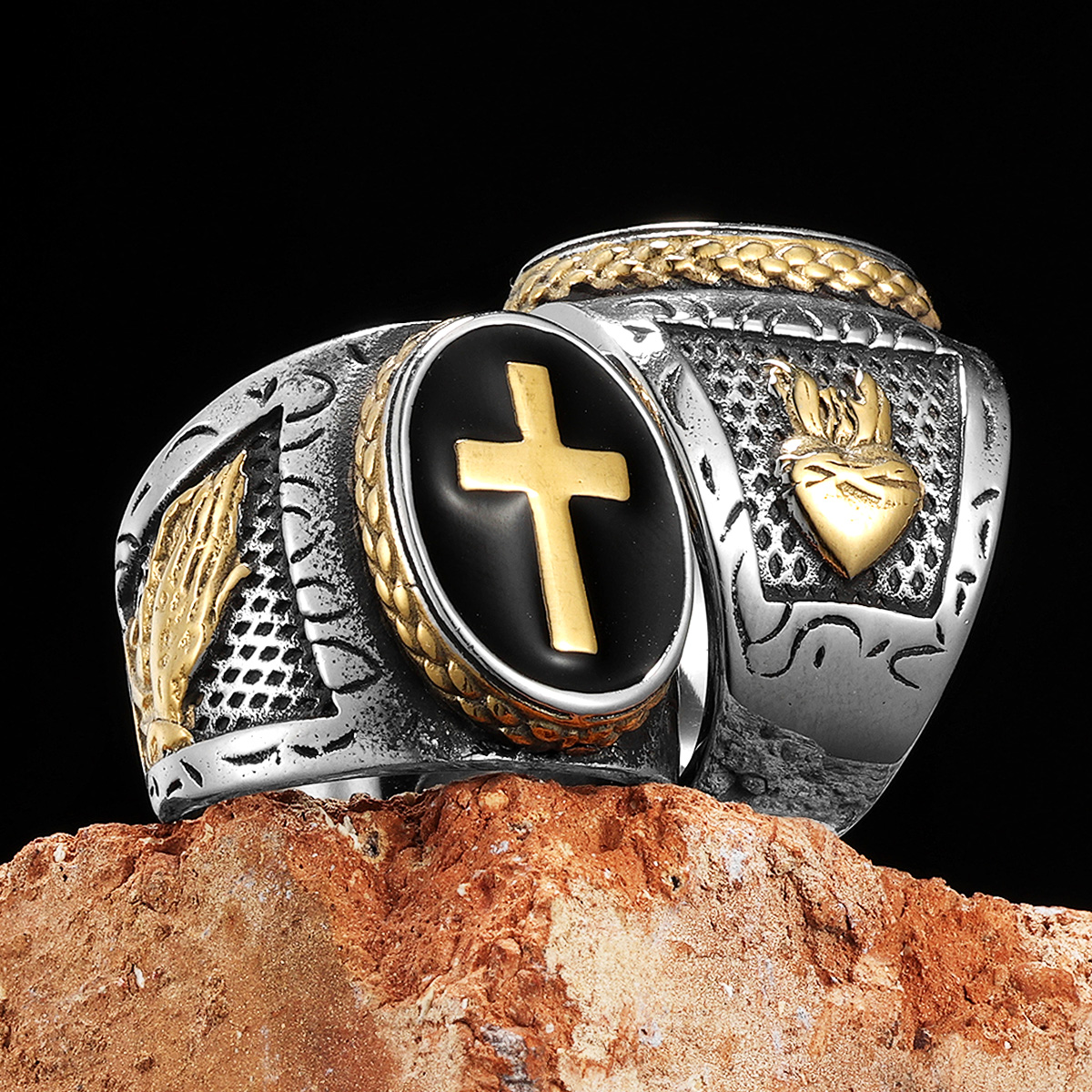 Praying Hands Cross Jesus Hear – Men'S Accessories Hand Bands recenzja i cena