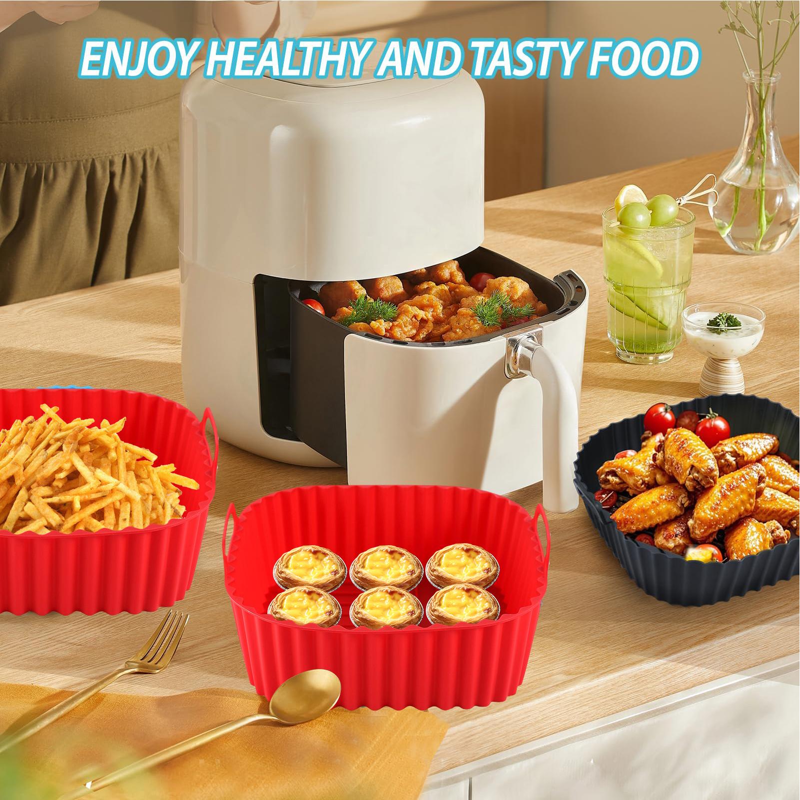 Air Fryer Silicone Liners Pot  – Men'S Accessories Tray recenzja i cena
