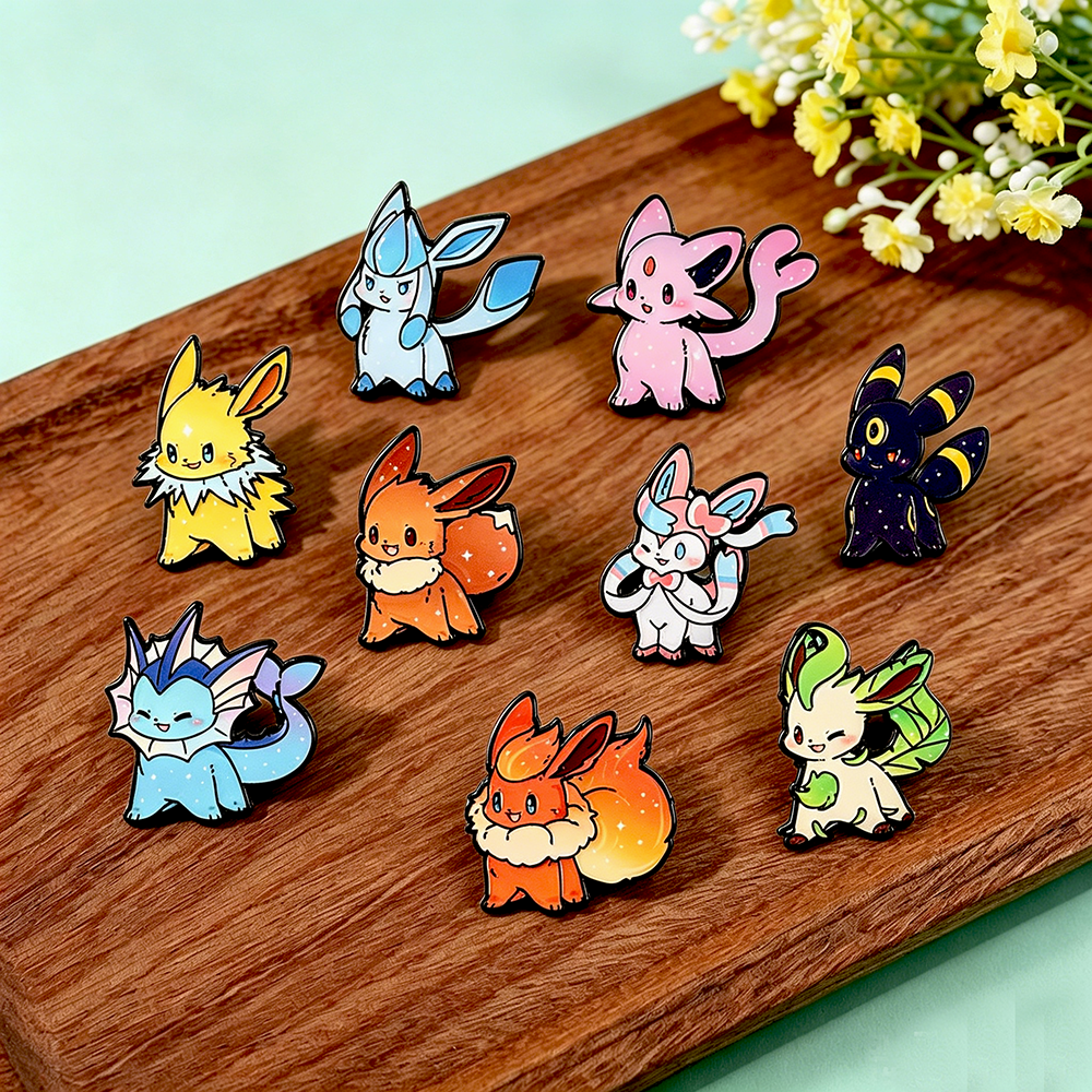 9Pcs Pokemon Eevee Flareon Ena – Lapel Pin Enamel recenzja i cena