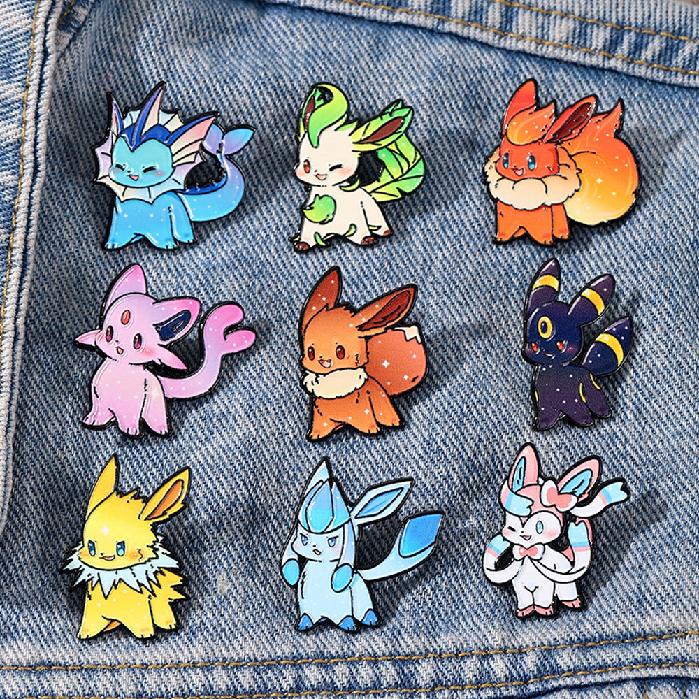 9Pcs Pokemon Eevee Flareon Ena – Lapel Pin Enamel recenzja i cena