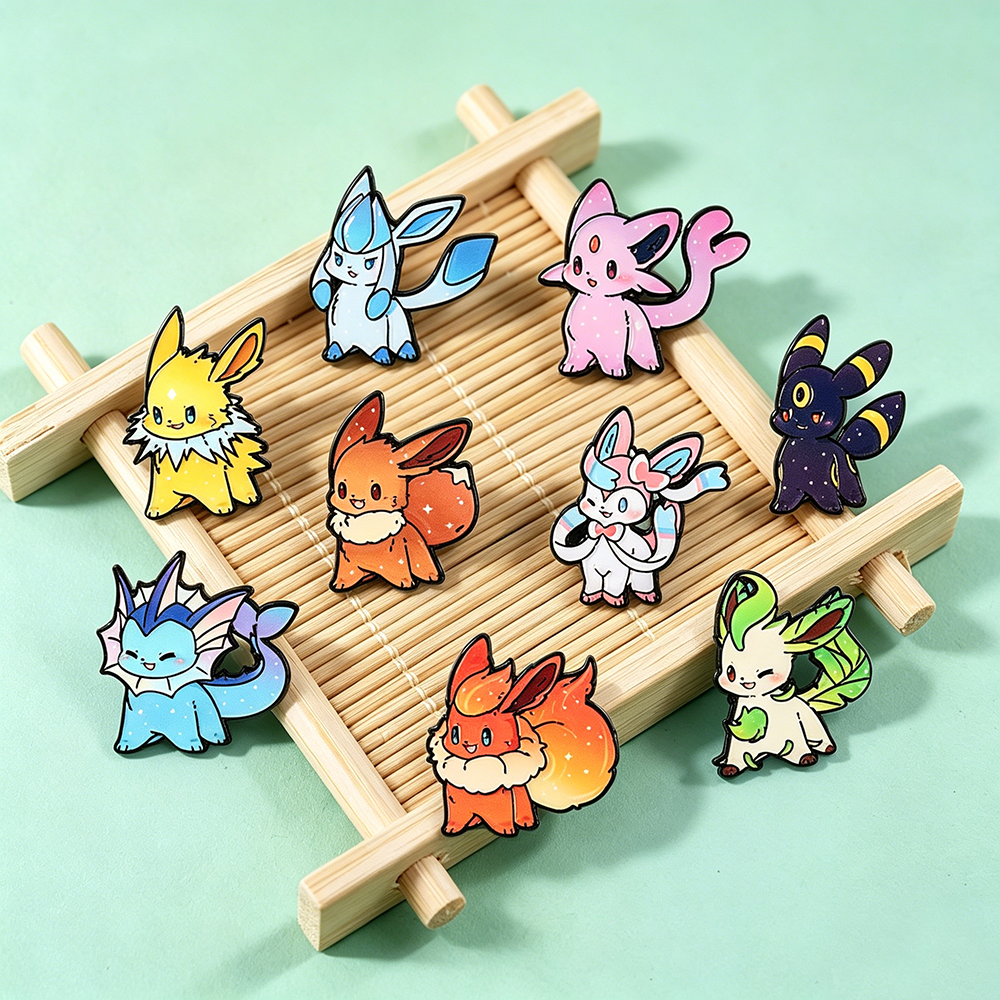 9Pcs Pokemon Eevee Flareon Ena – Lapel Pin Enamel recenzja i cena