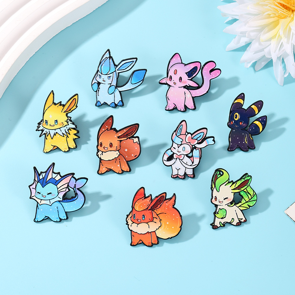 9Pcs Pokemon Eevee Flareon Ena – Lapel Pin Enamel recenzja i cena