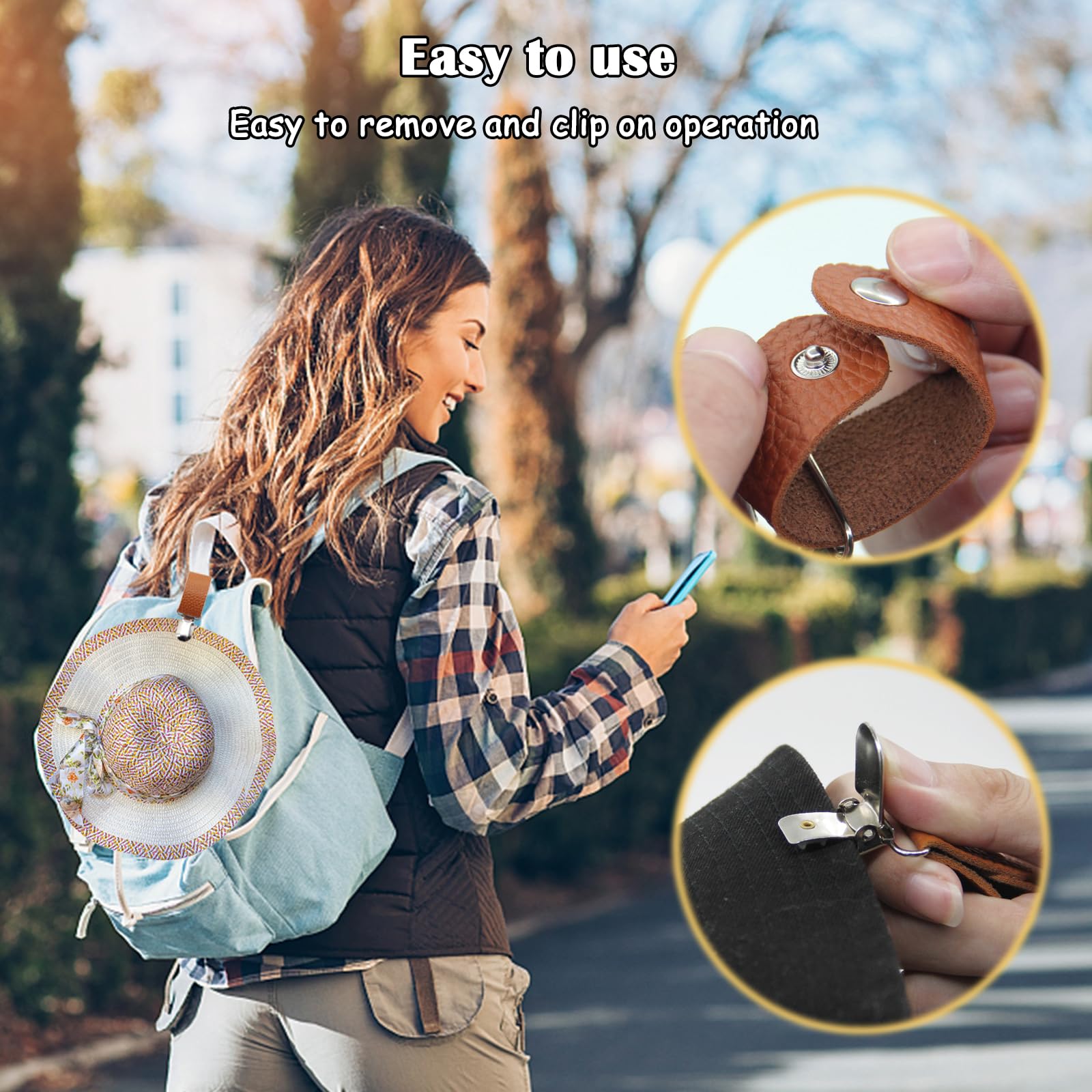 PU Leather Hat Clip for Travel – Men Accessories For Beach recenzja i cena