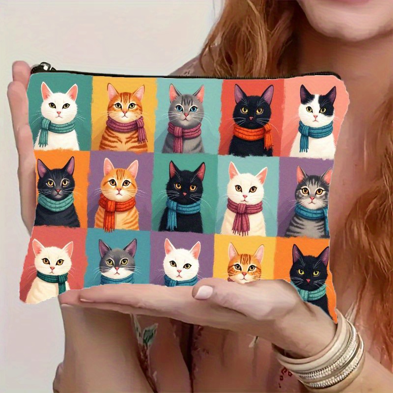 Cute Cat Print Makeup Bag, Zip – Travel Organizer Men recenzja i cena