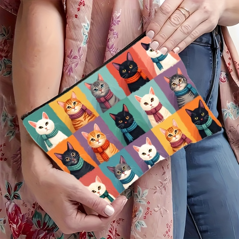 Cute Cat Print Makeup Bag, Zip – Travel Organizer Men recenzja i cena