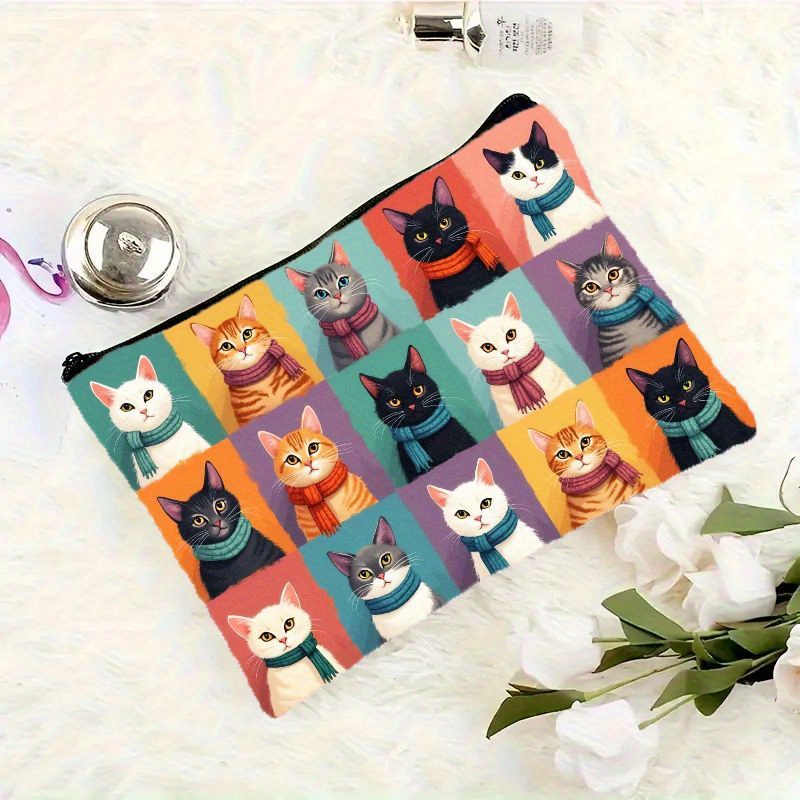 Cute Cat Print Makeup Bag, Zip – Travel Organizer Men recenzja i cena