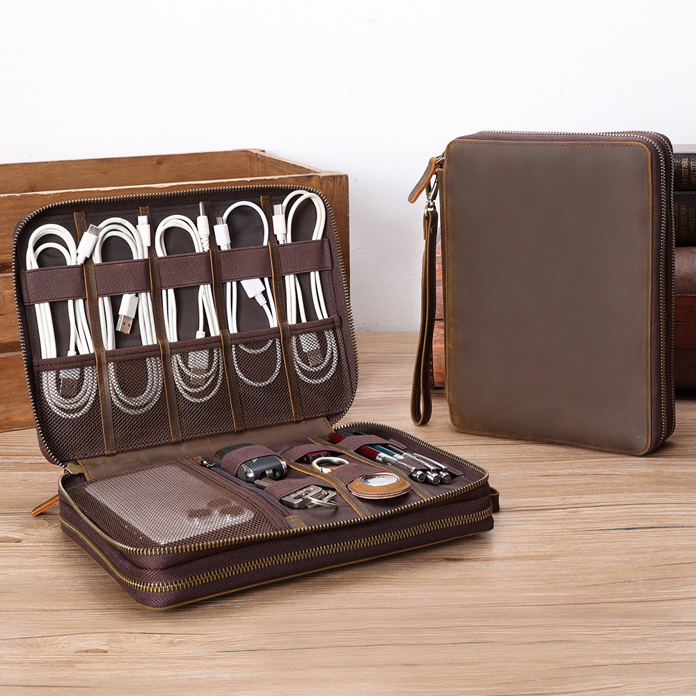 Full Grain Leather Travel Cabl – Travel Organizer Men recenzja i cena