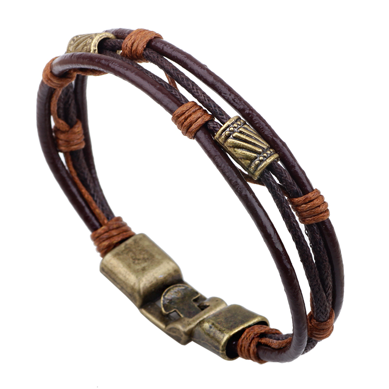 22cm Three Layers Leather Brac – Men'S Accessories Hand Bands recenzja i cena