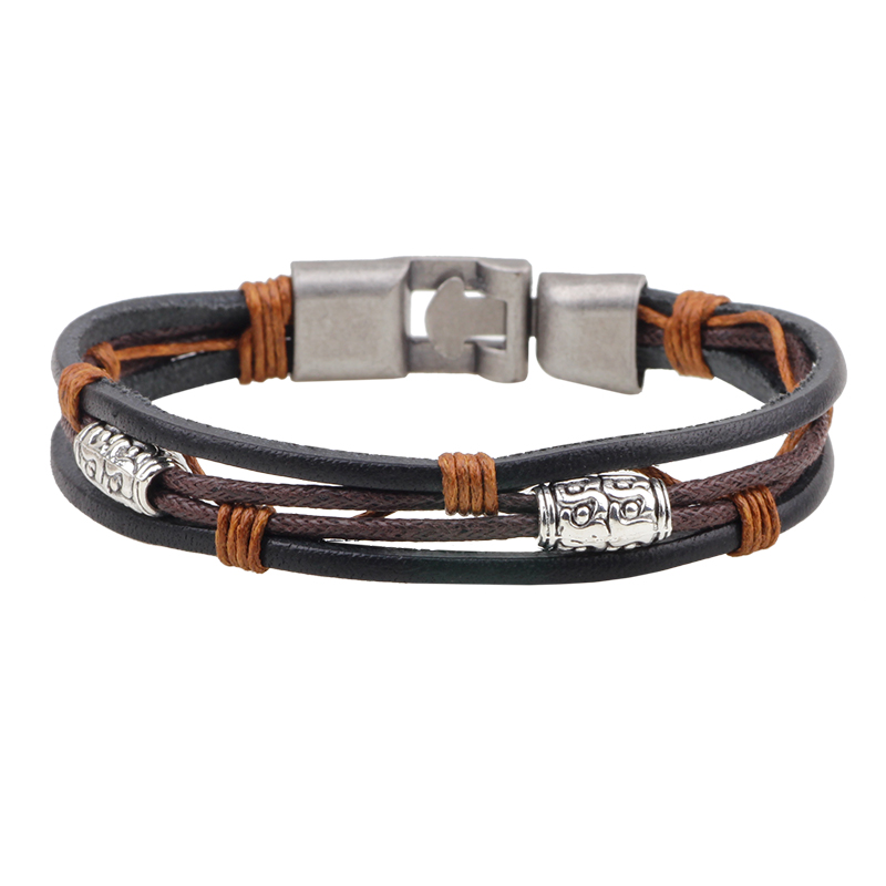 22cm Three Layers Leather Brac – Men'S Accessories Hand Bands recenzja i cena